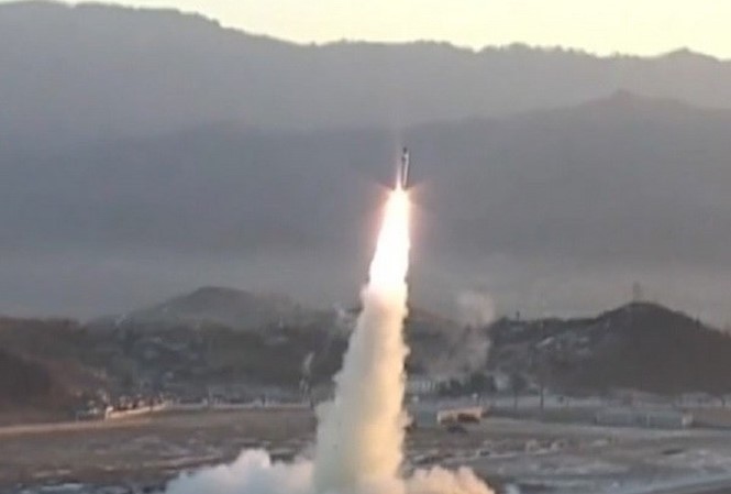 Hình ảnh một vụ phóng tên lửa hạt nhân của Triều Tiên. (Nguồn: WJLA).