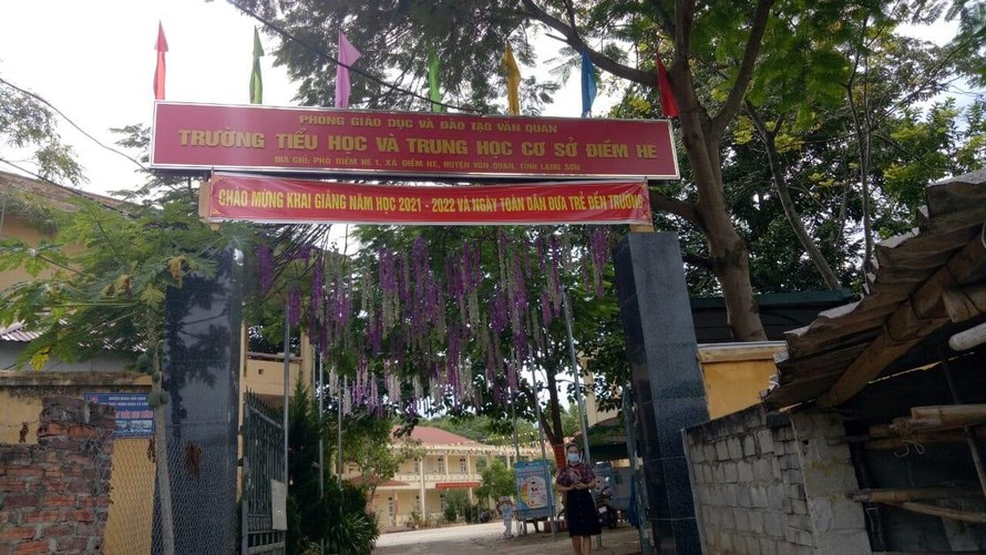 Trường Tiểu học- THCS Điềm He (Văn Quan), nơi xảy ra sự việc nữ sinh bị quỳ, bị đánh trong lớp học -Ảnh: Duy Chiến 