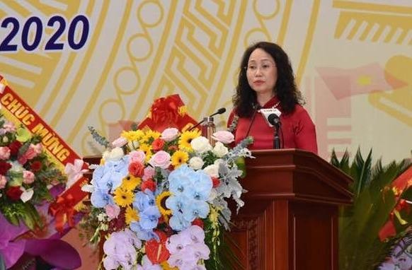 Đồng chí Lâm Thị Phương Thanh, Bí thư tỉnh ủy khóa XVI, tái cử chức vụ Bí thư tỉnh ủy nhiệm kỳ 2020-2025 .Ảnh: Duy Chiến
