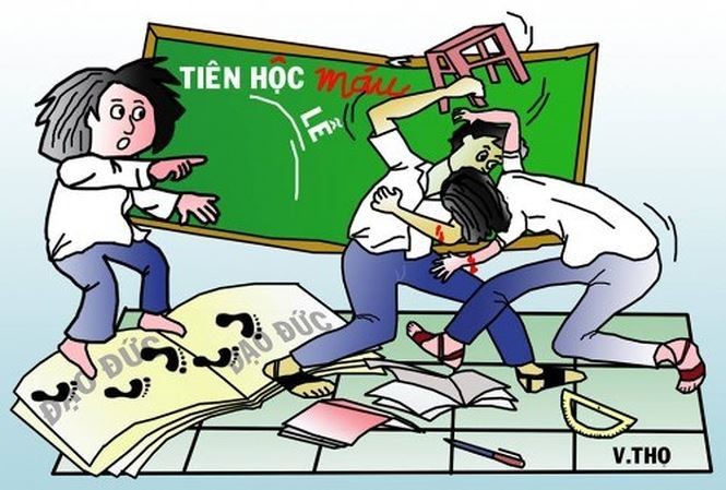 Tình trạng bạo lực học đường gia tăng một phần nguyên nhân là do thầy cô có cách ứng xử không đúng chuẩn mực sư phạm. Ảnh minh họa. 