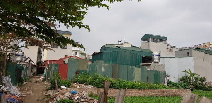 Phường Định Công, quận Hoàng Mai, nơi đang bùng phát xây dựng nhà không phép trên đất nông nghiệp.