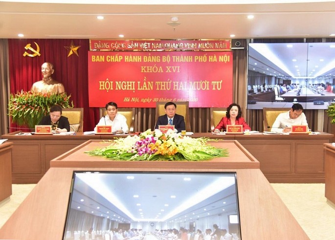 Quang cảnh Hội nghị Ban Chấp hành Đảng bộ thành phố Hà Nội lần thứ 24