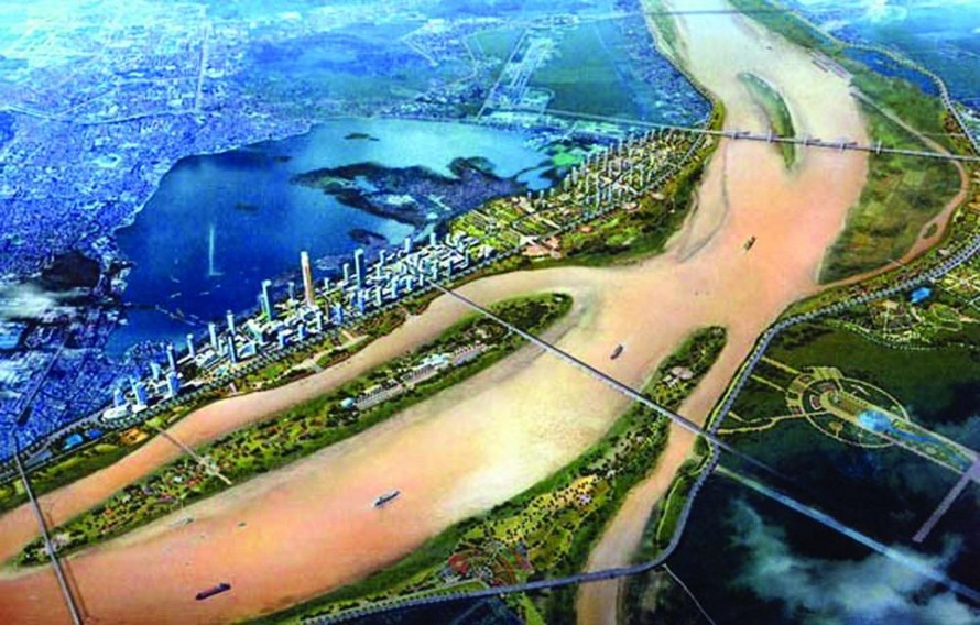 Quy hoạch đô thị 2 bên bờ sông Hồng đang được thúc tiến độ