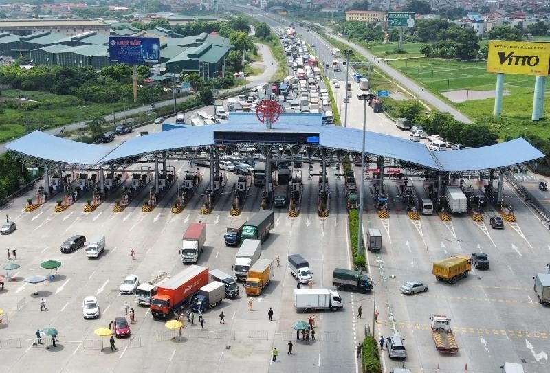 Trạm thu phí BOT Pháp Vân - Cầu Giẽ đã dừng thu phí để phục vụ chống dịch.