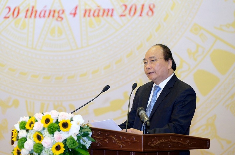 Thủ tướng Nguyễn Xuân Phúc phát biểu tại hội nghị (ảnh QH)