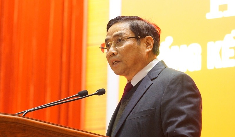 Trưởng Ban Tổ chức T.Ư Phạm Minh Chính phát biểu khai mạc hội nghị.