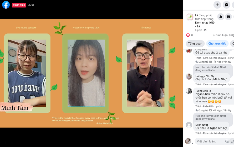 Sáng tạo gây quỹ trực tuyến bằng đêm nhạc