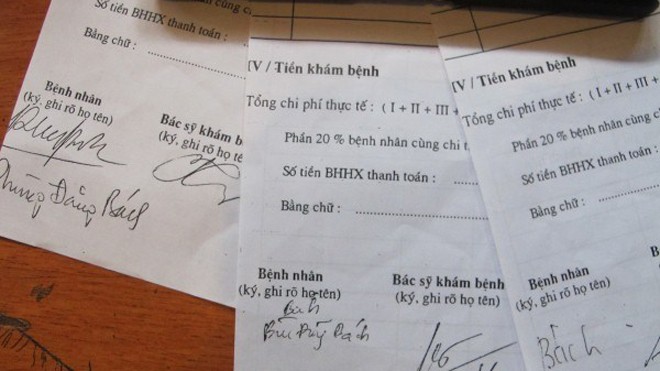 3 chữ ký khác nhau của cùng 1 người đã được 115 Hà Nội sử dụng để ăn cắp thuốc
