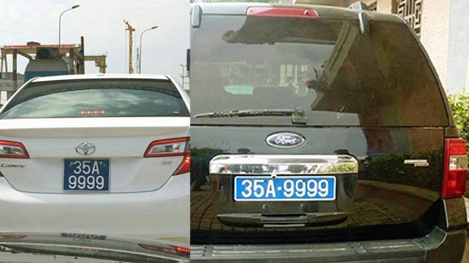 Hai chiếc xe sang trùng biển xanh “tứ quý 9”
