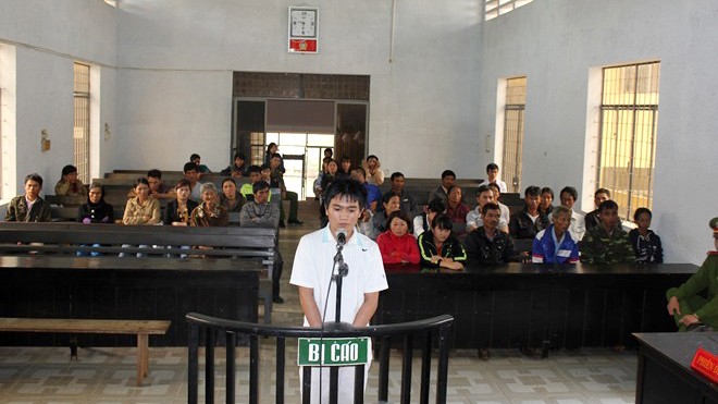 Bị cáo Toàn tại phiên tòa