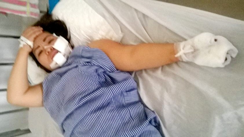 Chị L. tại Bệnh viện đa khoa Quảng Ninh