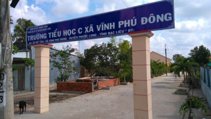 Trường tiểu học C xã Vĩnh Phú Đông, Bạc Liêu, nơi hiệu trưởng bị tố sàm sỡ nữ sinh tại trường