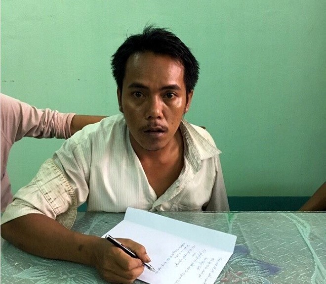 Đối tượng Nguyễn Ngọc Huynh tại cơ quan điều tra