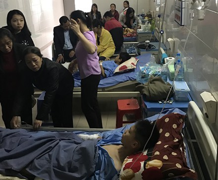 4 em học sinh bị thương nặng đang được điều trị tại Bệnh viện Đa khoa Trung ương Thái Nguyên