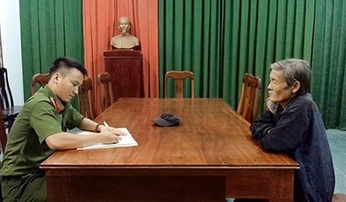 Ông Ngô Văn Thể tại công an