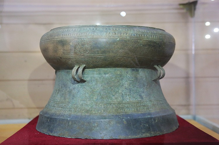 Trống đồng Trà Lộc là bảo vật quốc gia thứ 4 của tỉnh Quảng Trị. Ảnh: Hoàng Táo