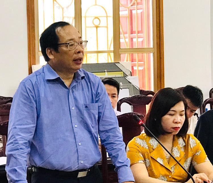 PGS. TS Lưu Văn An phát biểu trong buổi làm việc tại Yên Bái ngày 10/4. Ảnh: HVBCTT