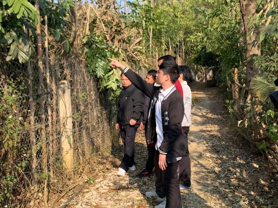 Dự án xây dựng nghĩa trang và lò hỏa táng của UBND TP Sơn La chỉ cách trường ĐH Tây Bắc một con ngõ nhỏ. Ảnh Nghiêm Huê