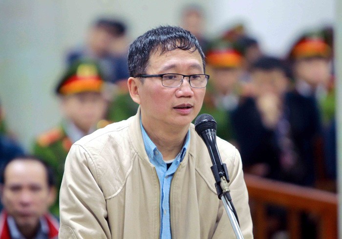 Bị cáo Trịnh Xuân Thanh tại tòa. Ảnh TTXVN.
