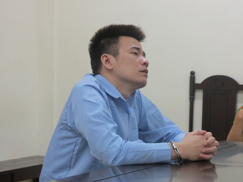 Nguyễn Duy Linh tại tòa ngày 12/4/2018.
