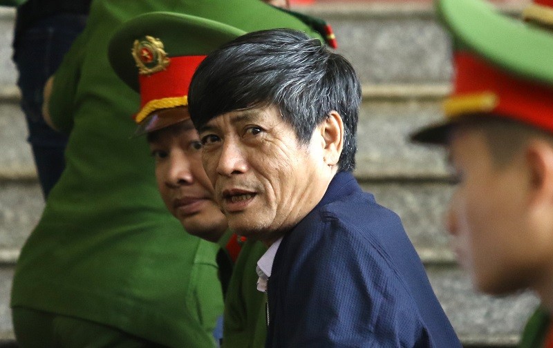 Bị cáo Nguyễn Thanh Hóa tại tòa.