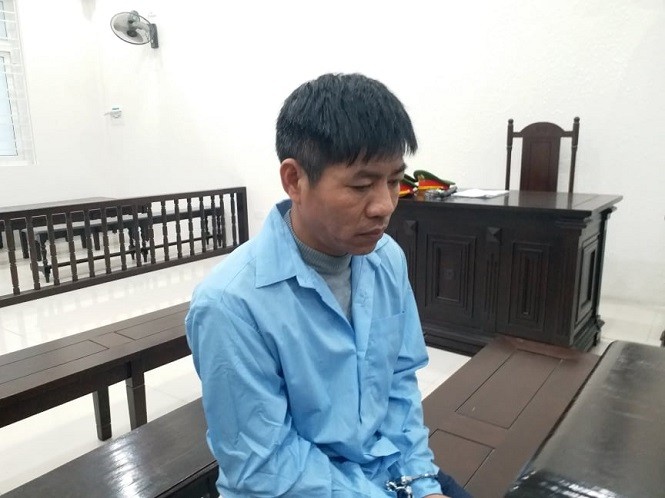 Bị cáo Trần Huy Bình tại tòa.