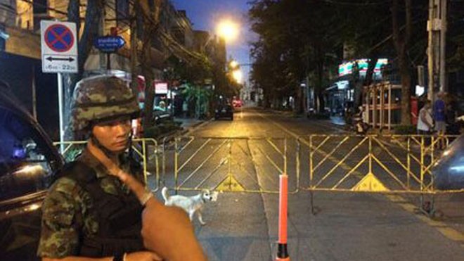Khu vực xảy ra vụ tấn công ở thủ đô Bangkok đang được phong tỏa.
