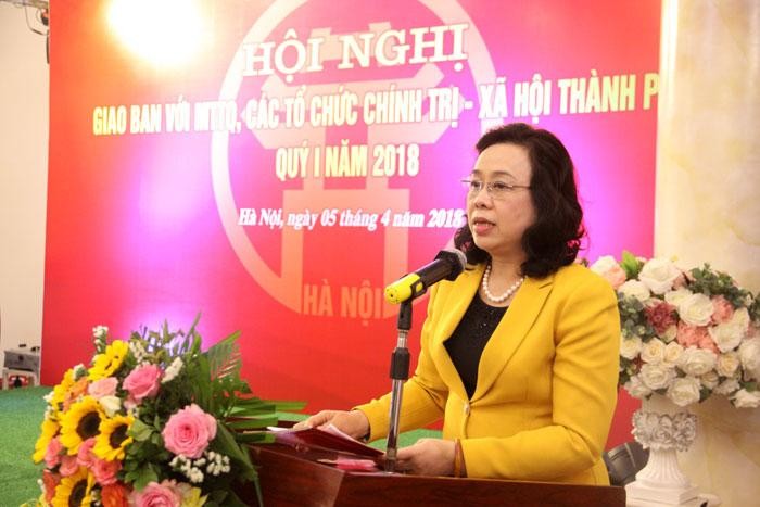 Nguyên Phó Bí thư Thường trực Thành uỷ Hà Nội Ngô Thị Thanh Hằng
