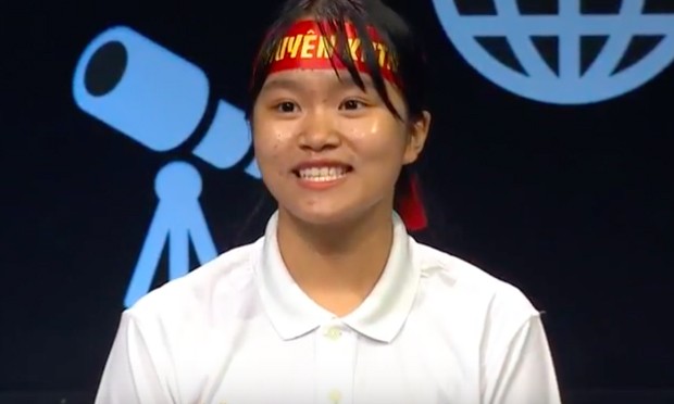 Ngô Huyền Trang được đối thủ nhận xét "quá nhanh, quá nguy hiểm" với phần thi vượt chướng ngại vật. Ảnh: Chụp màn hình