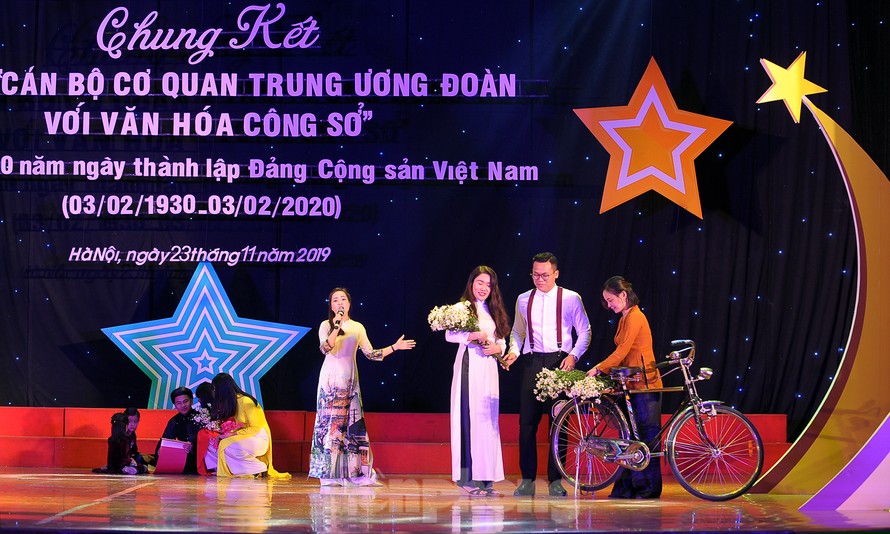 Tiết mục dự thi Tài năng trong Hội thi. Ảnh: Xuân Tùng
