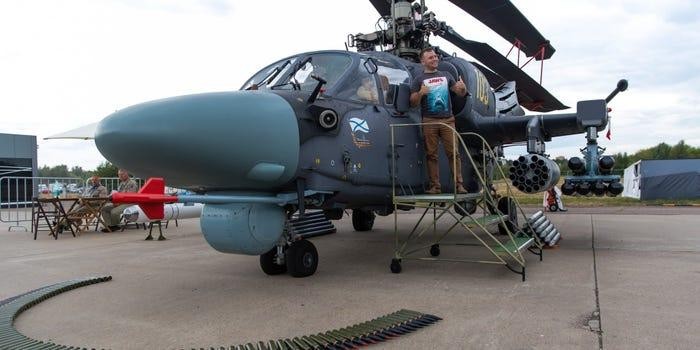 Trực thăng tấn công Ka-52K tại triển lãm MAKS-2021, ngày 25/7/2021. Ảnh: Getty Images
