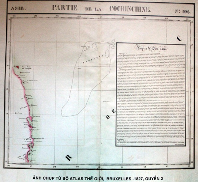  Tấm bản đồ số 106, khẳng định chủ quyền của Việt Nam tại quần đảo Paracels - Hoàng Sa. 