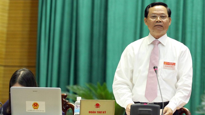 Tổng Thanh tra Chính phủ Huỳnh Phong Tranh trả lời chất vấn