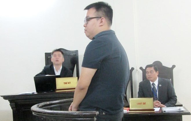 Nguyễn Tiến Anh tại phiên tòa.