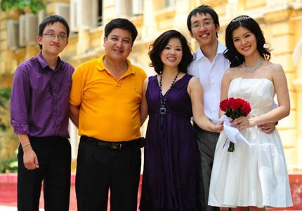 Gia đình hạnh phúc của Chí Trung. Ảnh: Nhân vật cung cấp. 