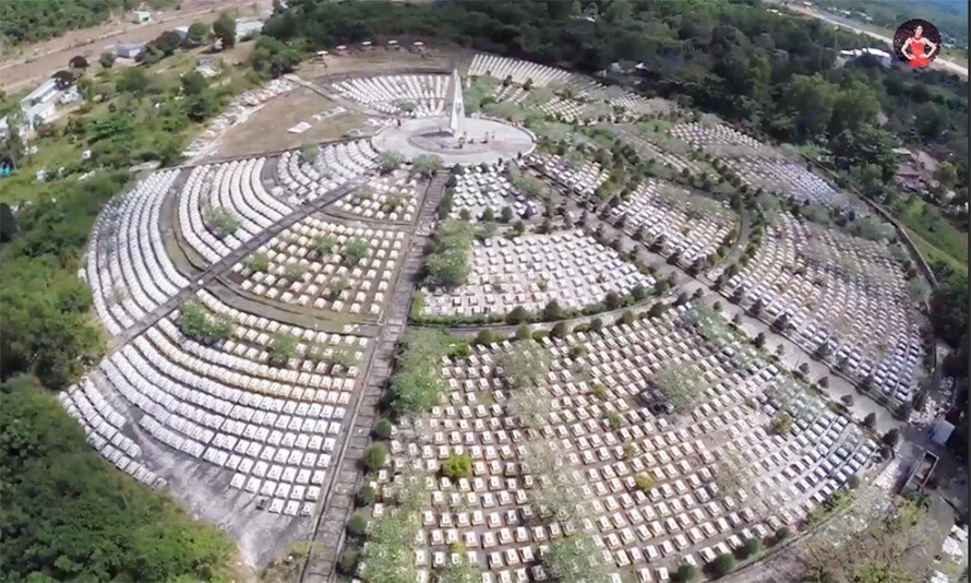 Hình ảnh flycam tại Nghĩa trang Liệt sĩ Phú Quốc
