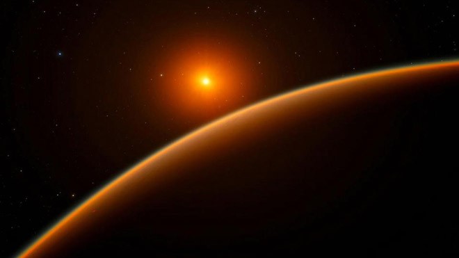 LHS 1140b quay quanh quỹ đạo 1 hành tinh lùn đỏ (Ảnh: The Sun)