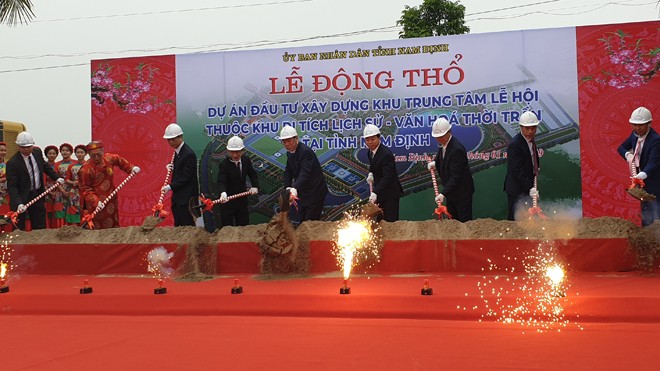 Lãnh đạo tỉnh Nam Định làm lễ động thổ, khởi công dự án