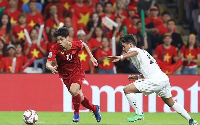 Công Phượng ghi bàn tháng duy nhất cho Việt Nam trong trận đấu với Jordan ngày 20/1.