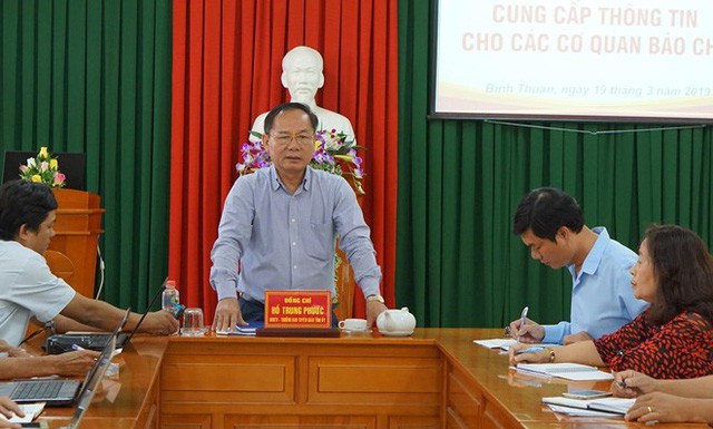 Tại buổi cung cấp thông tin báo chí do Ban Tuyên giáo Tỉnh ủy Bình Thuận vừa tổ chức. Ảnh: Tuấn Kiệt.