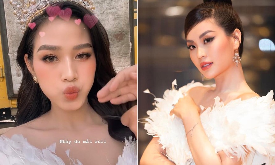 Mặc lại váy của Á hậu Diễm Trang, Đỗ Thị Hà được khen xinh đẹp tựa 'thiên nga trắng'