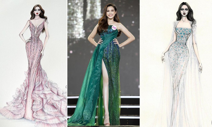 8 bản thiết kế đầm dạ hội của Ngọc Thảo dự thi quốc tế  Phong cách sao   Việt Giải Trí