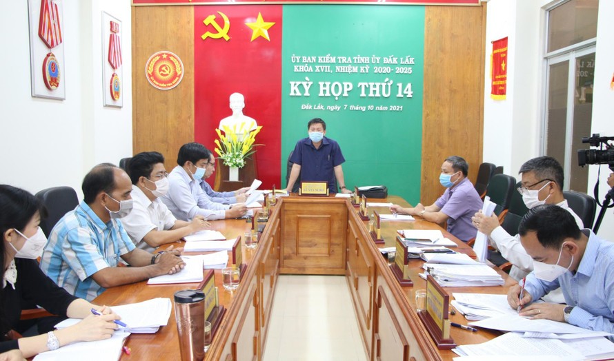 Phiên họp thứ 14 của UBKT Tỉnh ủy Đắk Lắk