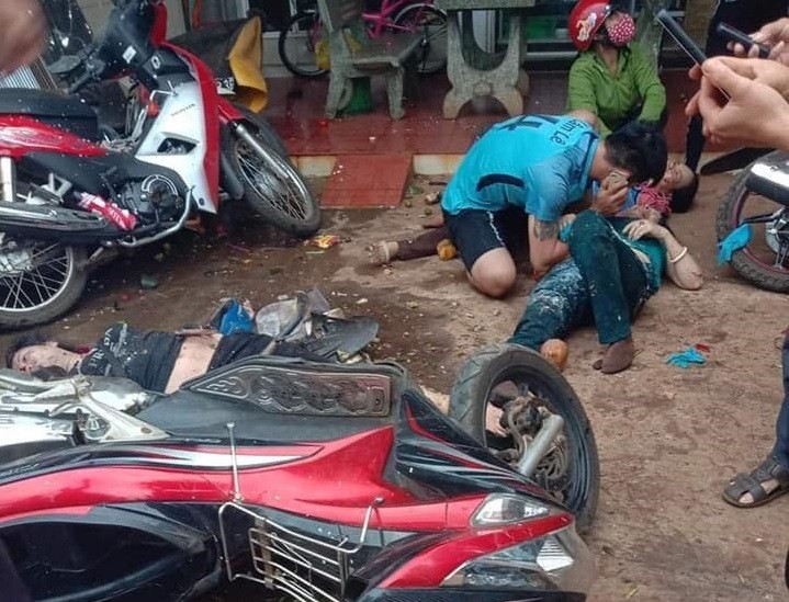 Hiện trường vụ tai nạn.