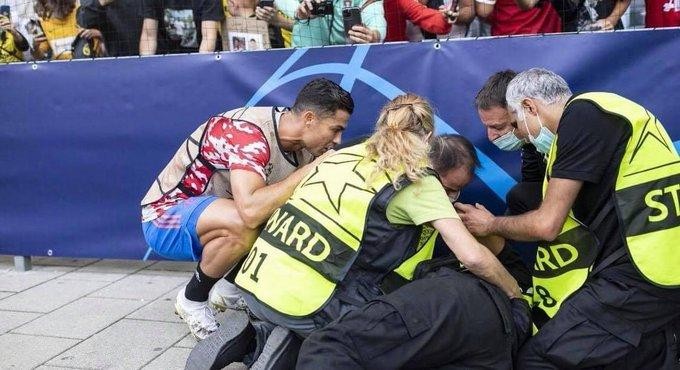 Ronaldo tung cú sút khiến nữ nhân viên bất tỉnh ở trận gặp Young Boys