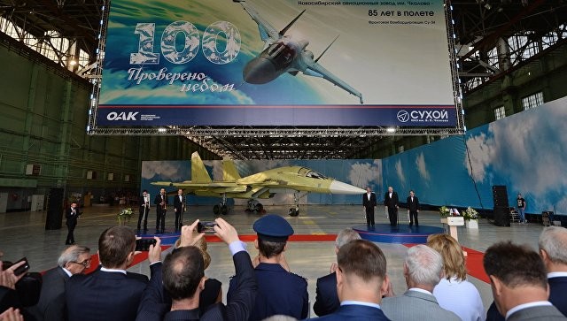 Nga đã xuất xưởng 100 chiếc tiêm kích - ném bom Su-34. Ảnh: RIA Novosti