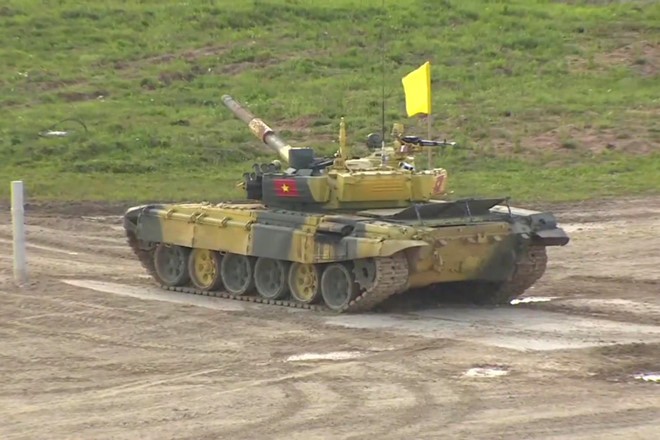 Đội xe tăng Việt Nam đã lọt vào vòng 2 cuộc đua xe tăng Tank Biathlon 2019. Ảnh: Tvzvezda