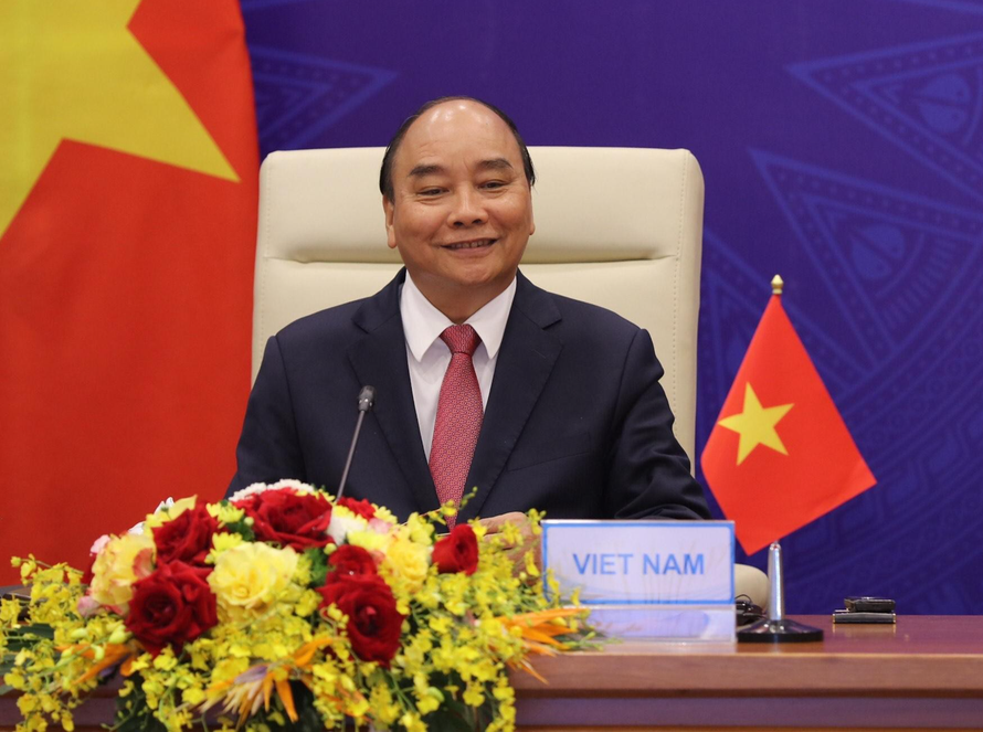 Chủ tịch nước Nguyễn Xuân Phúc phát biểu tại hội nghị. (Ảnh: Như Ý)