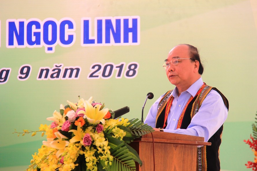 Thủ tướng phát biểu chỉ đạo tại Lễ Khánh thành Trung tâm quốc gia Nghiên cứu và phát triển sâm Ngọc Linh.