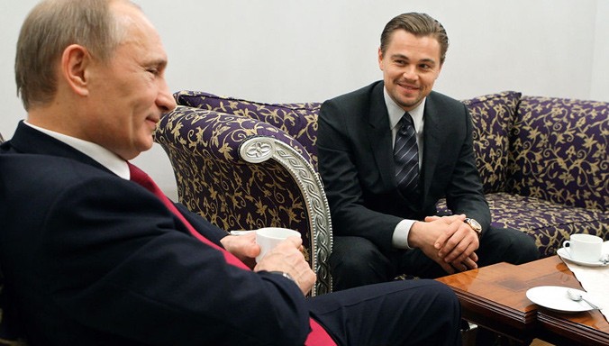 Nhà lãnh đạo Nga Putin gặp mặt DiCaprio năm 2010.